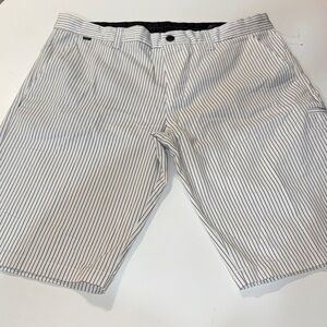Men’s Fox Racing White and Black‎ Pinstriped Shorts Size 38